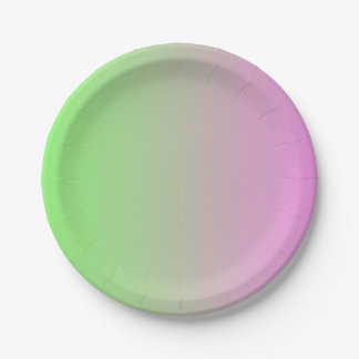MINT ICE CREAM Pink + Green Gradient Paper Plates