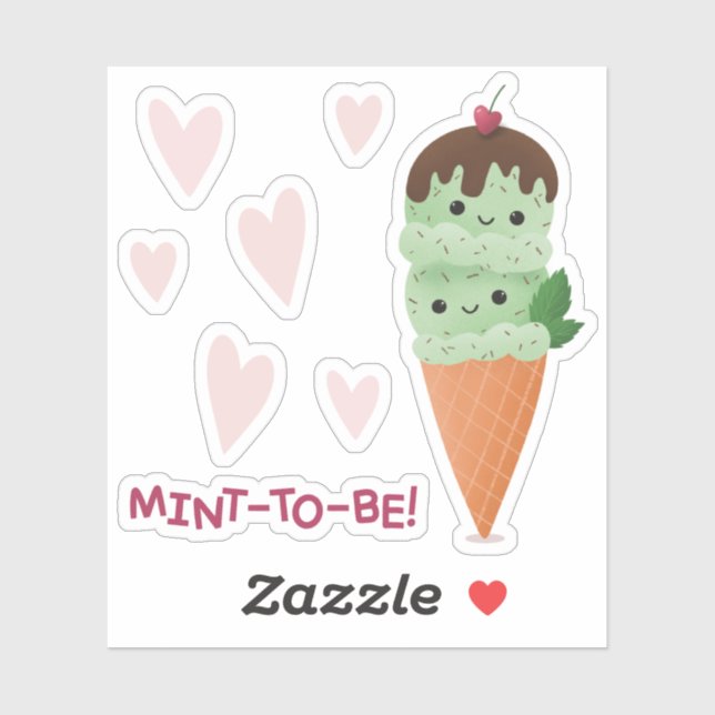 Mint Ice Cream Sticker (Sheet)