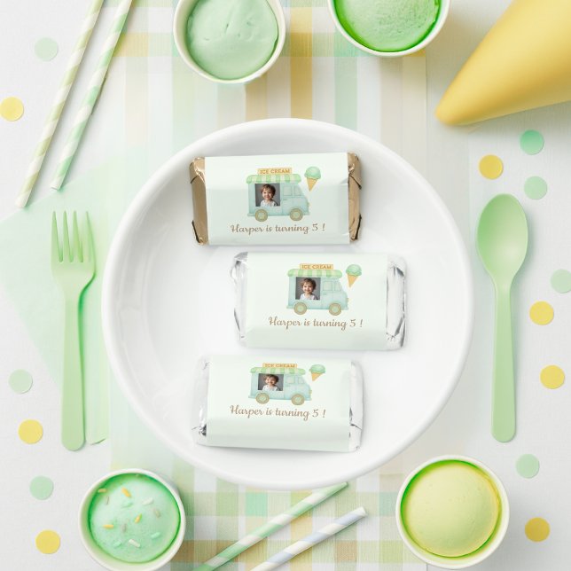 Mint Ice Cream Truck Birthday Hershey's Miniatures (Creator Uploaded)