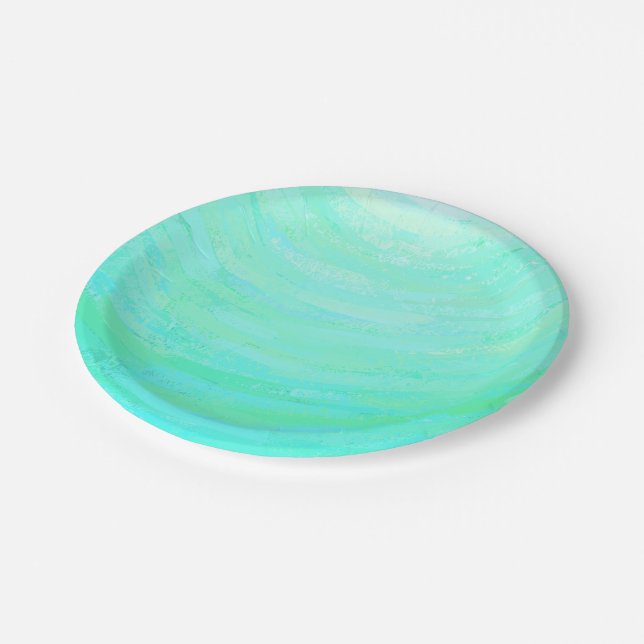 Mint Ice Paper Plates (Angled)