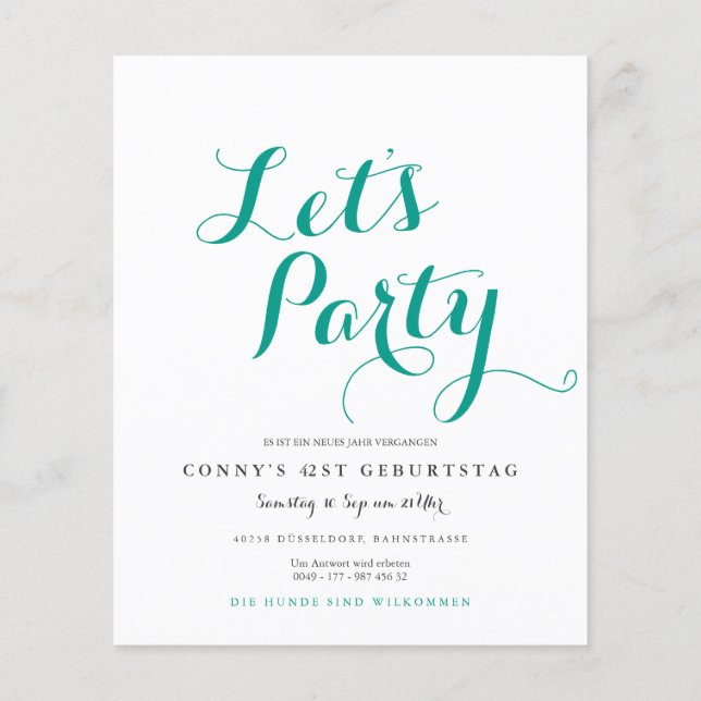 Mint invitation flyer (Back)