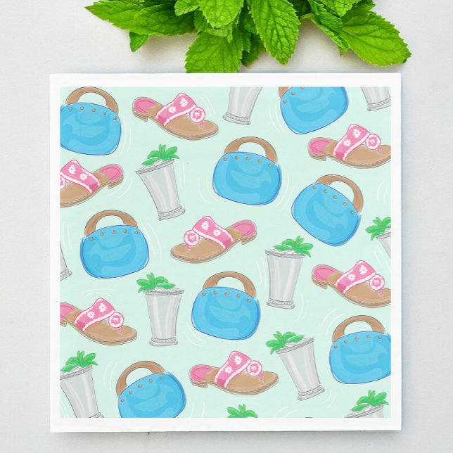Mint Julep Bermuda Bag Sandals Preppy Derby  Napkins (Creator Uploaded)