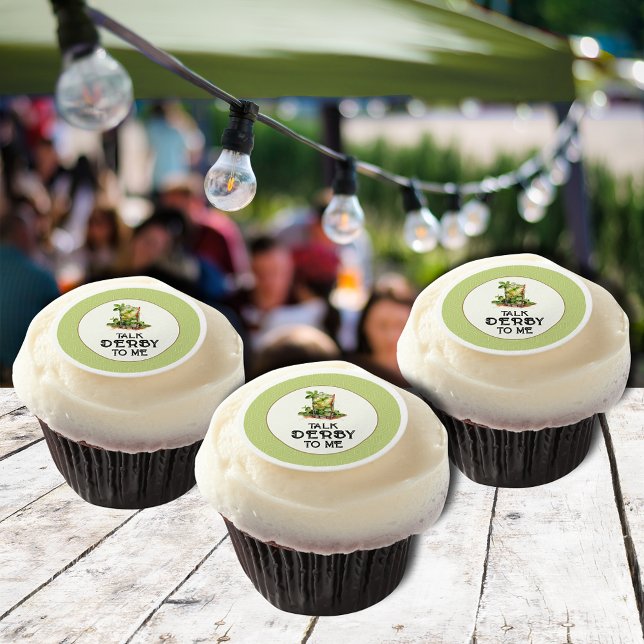 Mint Julep Derby Edible Frosting Rounds (Mint Julep Derby Edible Frosting Rounds to put on any dessert (cupcakes not included))
