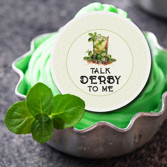 Mint Julep Derby Edible Frosting Rounds (15 2-inch edible frosting rounds! )