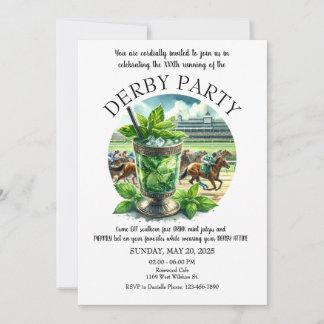 Mint Julep Derby Party Invitation
