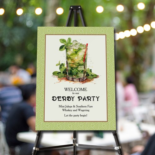 Mint Julep Derby Welcome Sign
