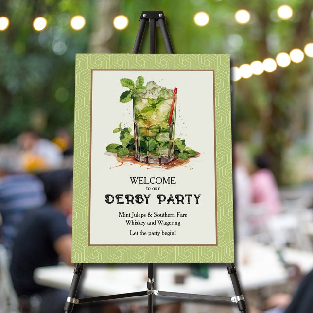 Mint Julep Derby Welcome Sign (Mint Julep Derby Welcome Sign on your size foam board)