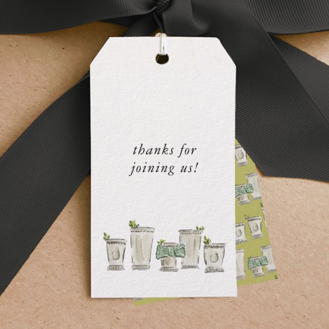 Mint Julep Gift Tags (Watercolor mint julep gift tag.)