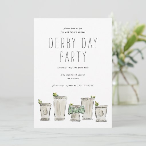 Mint Julep Horse Race Derby Day Party Invitation Zazzle