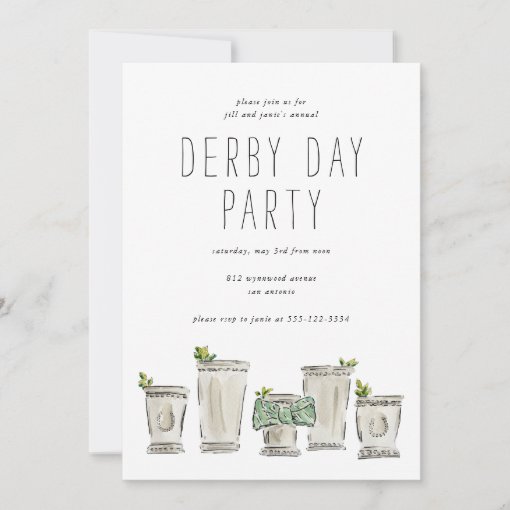 Mint Julep Horse Race Derby Day Party Invitation Zazzle