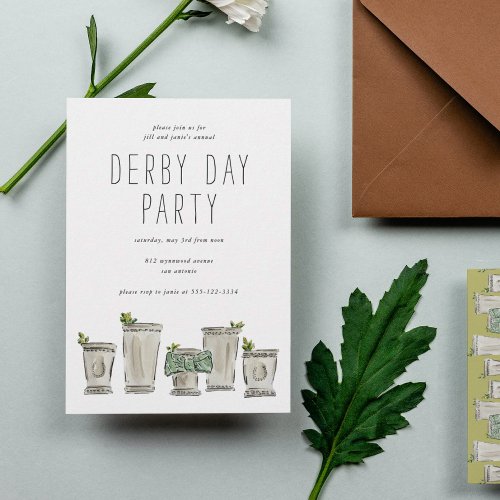 Mint Julep Horse Race Derby Day Party Invitation