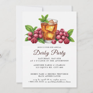 Mint Julep Horse Race Derby Day Party Invitation