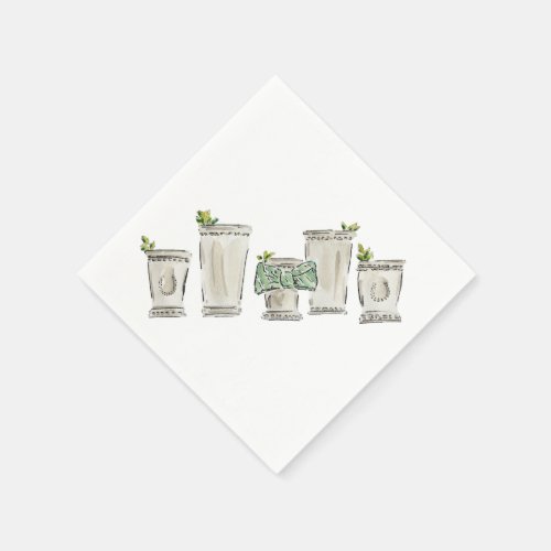 Mint Julep Illustrated Horse Race Derby Day Napkins