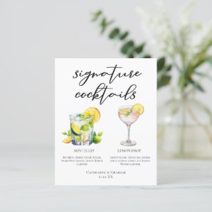 Mint Julep Lemon Drop Southern Cocktails Menu