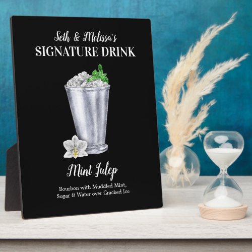 Mint Julep  PERSONALIZE this Signature Drink Plaq Plaque