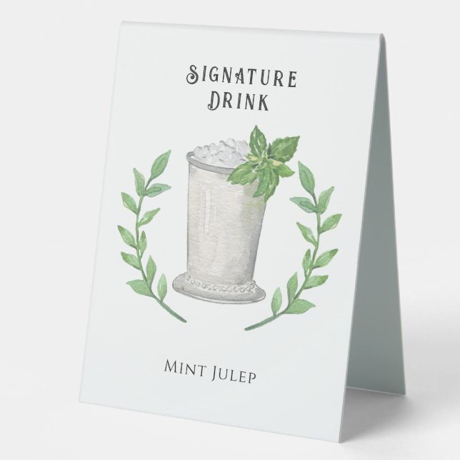 Mint Julep | Signature Drink Table Tent (Front)