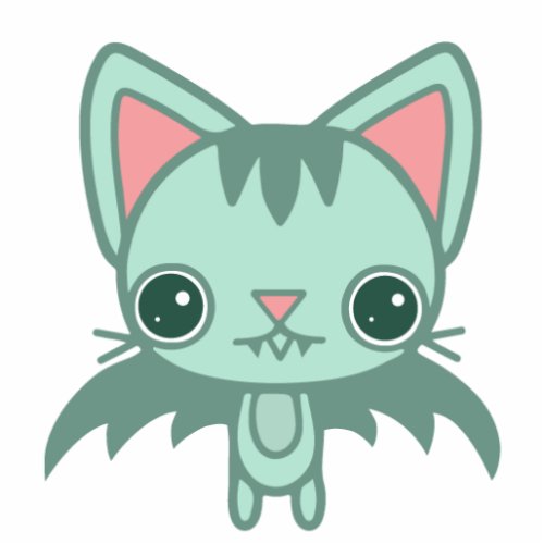 mint kitty bat cutout