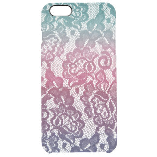 Mint Lace Gradient Clear iPhone 6 Plus Case