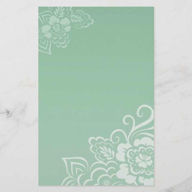 Mint Lace - Stationery (Front)