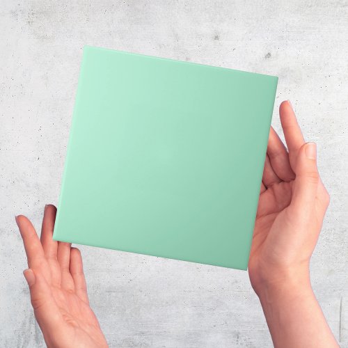 Mint Light Green solid color plain tile