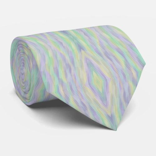 Mint Lilac Yellow Pattern Neck Tie