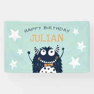 Personalised Happy Birthday Party Banner Canvas Fabric Diamond Decorations 