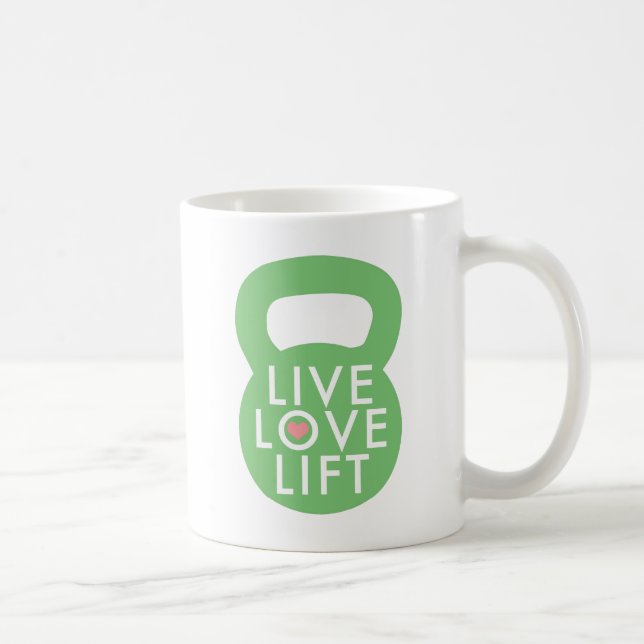 Mint "Live Love Lift" Coffee Mug (Right)