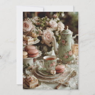 Mint & Macarons Sweet Treats Invitation