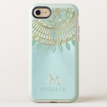 Mint Mandala Monogram Otterbox iPhone 7/8 Case