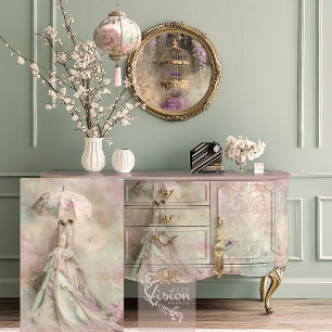Mint Mauve Romance, Hummingbird Lady & Parasol Tissue Paper