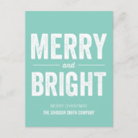 Merry Christmas Text Postcards - No Minimum Quantity | Zazzle