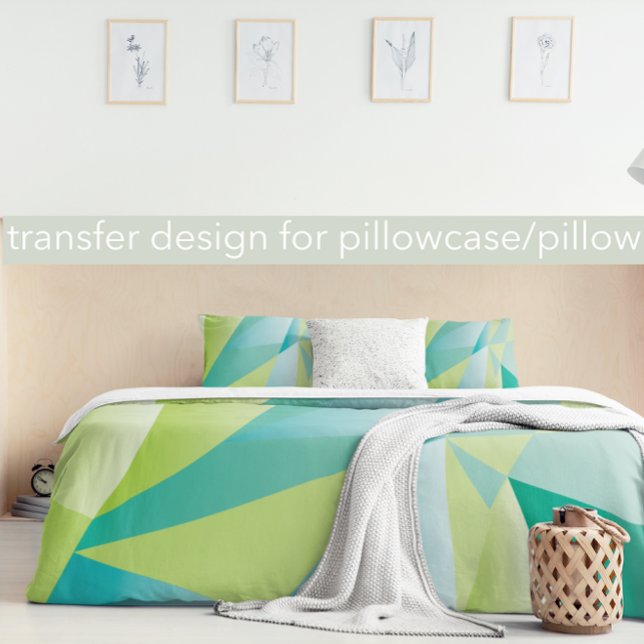 Mint Mid-century Modern MCM Geometric Triangle Duvet Cover (Creator Uploaded)