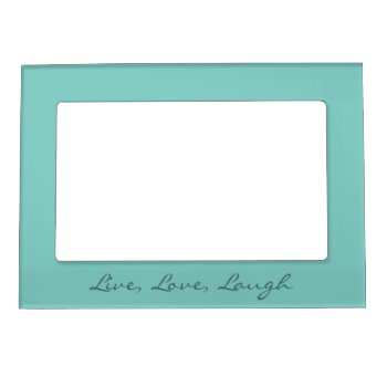 Mint Mint Green Solid Color Magnetic Picture Frame by dawnfx at Zazzle