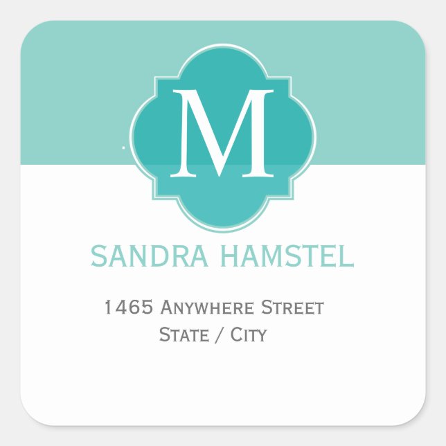 Mint Mint Green Solid Color Square Sticker (Front)
