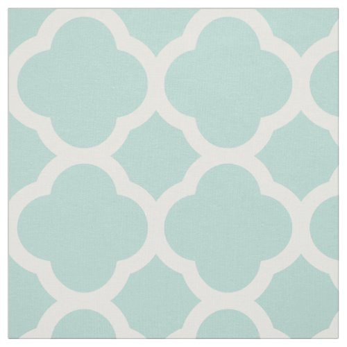 Mint Modern Quatrefoil Large Scale Fabric