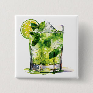 Mint Mojito With Lime Button