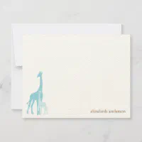 Mom and Baby Giraffe Monogram H