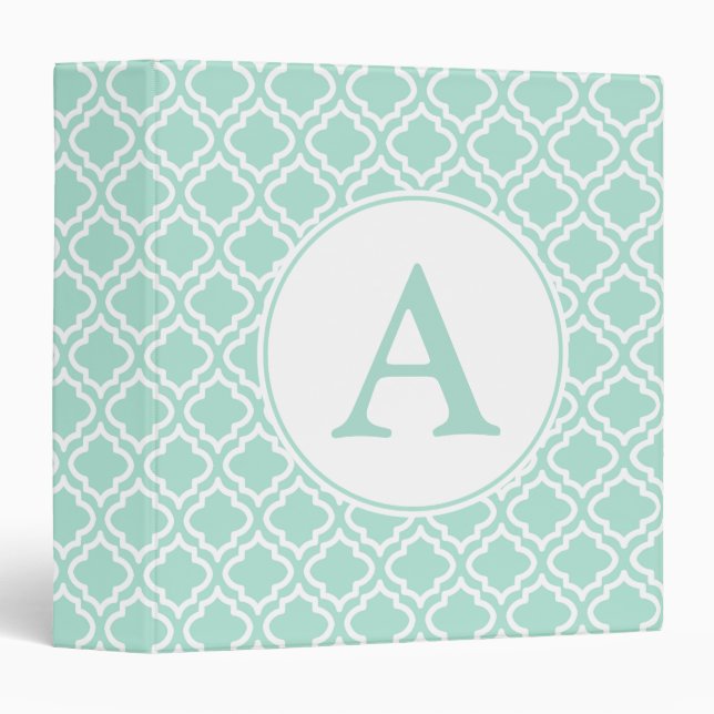  Mint Monogram Binder Gift (Front/Spine)