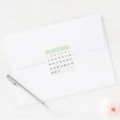 Mint Monthly Calendar Square Sticker | Zazzle