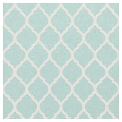 Mint Moroccan Quatrefoil Fabric