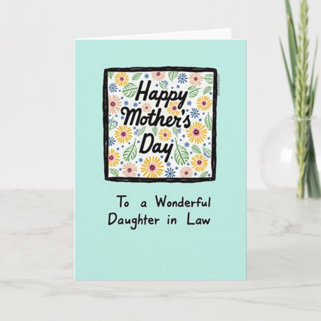 Mint Mothers Day Card (Front)