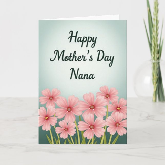 Mint Mothers Day Message Card (Front)
