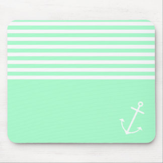 Mint Nautical Mouse Pad