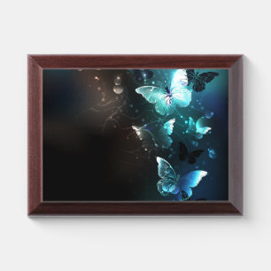 Mint Night Butterflies Award Plaque