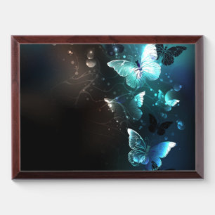 Mint Night Butterflies Award Plaque