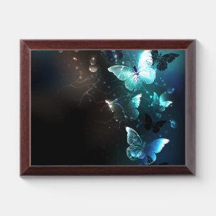Mint Night Butterflies Award Plaque