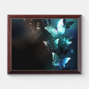 Mint Night Butterflies Award Plaque