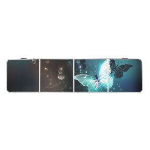 Mint Night Butterflies Beer Pong Table