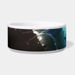 Mint Night Butterflies Bowl<br><div class="desc">Mint night glowing butterflies on black abstract background.</div>
