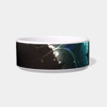 Mint Night Butterflies Bowl<br><div class="desc">Mint night glowing butterflies on black abstract background.</div>